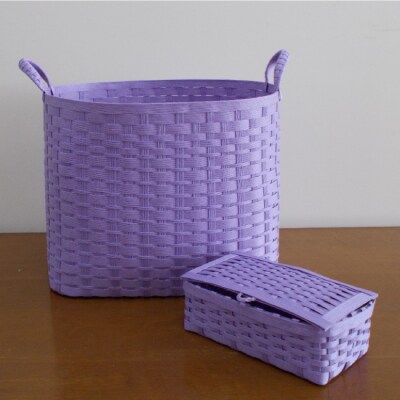 ランドリーボックス・マスクケース付(むらさき)