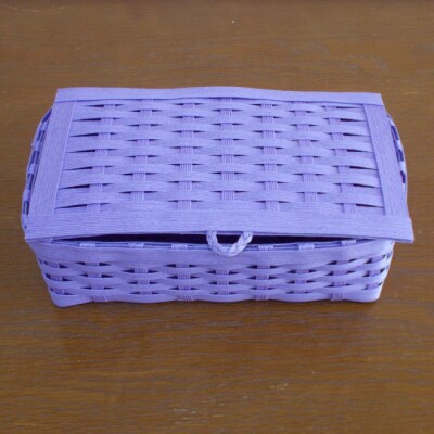 ランドリーボックス・マスクケース付(むらさき)