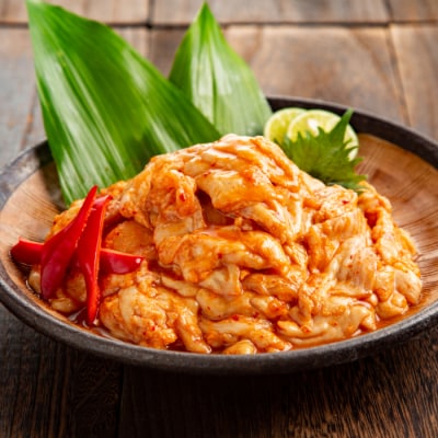 豚やみつきホルモン 1kg(味噌ダレ【赤ダレ】) 