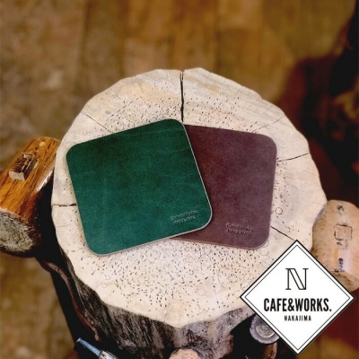 レザークラフト:本革コースター2色セット
