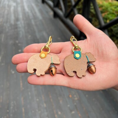 くまチャーム　キーホルダー(ナチュラル)