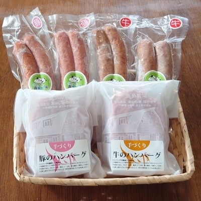 牛と豚のハンバーグ・フランクセット