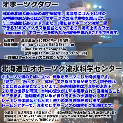 ガリンコ号Ⅲ IMERU 冬期運航 流氷クルーズ乗船券(3施設入場券セット)★