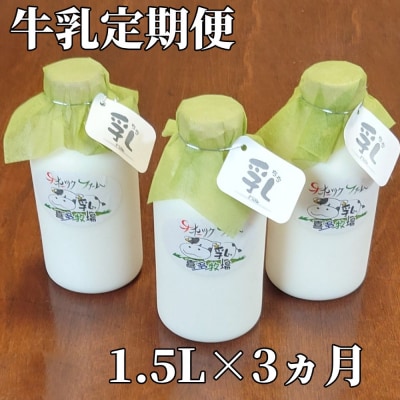 【定期便3カ月】牛乳定期便 1.5L(500ml×3本)×3回＜オホーツクファームの乳＞