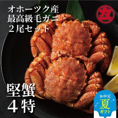 【お中元】ボイル毛がに(約440g～570g)×2尾