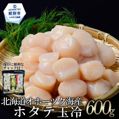 北海道オホーツク海産ホタテ玉冷(600g)