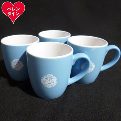 【バレンタインデー】ゆるキャラ紋太グッズ(マグカップ[ブルー]4個)
