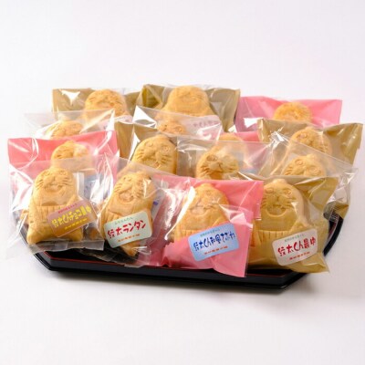 【バレンタインデー】「紋太くん最中」和洋折衷15個セット(小豆餡・チョコ・フロランタン・和風さぶれ)