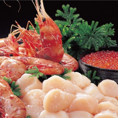 【ホワイトデー】オホーツク流氷セット(ホタテ、鱒イクラ、ボタンエビ)