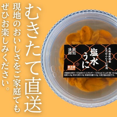 生 うに 紋別コムケ湖産 ミョウバン不使用 100g(100g×1個)