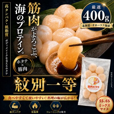 紋別一等～筋肉ホタテ　400g
