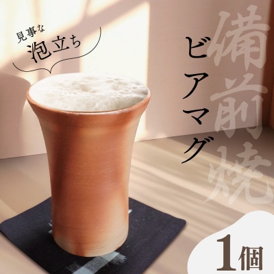 泡立ち ビアマグ 備前焼 ビール タンブラー E1667