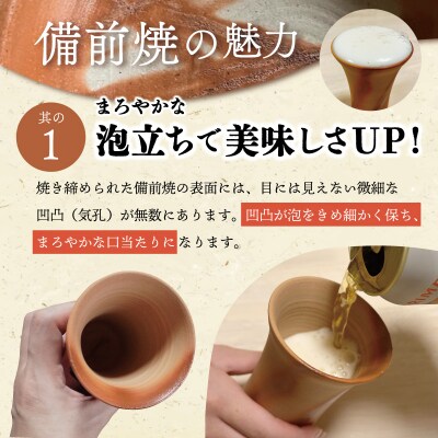 泡立ち ビアマグ 備前焼 ビール タンブラー E1667