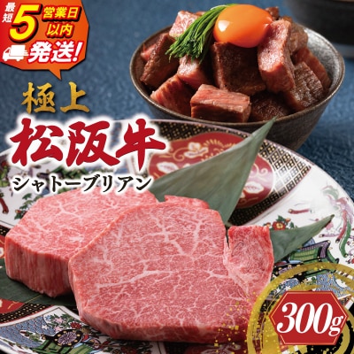 松阪牛 極上 シャトーブリアン 300g (150g×2枚) 牛追道中 E1673