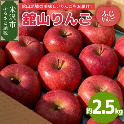 【先行受付】 令和8年産 舘山りんご ふじ 約2.5kg 9玉 ～ 11玉