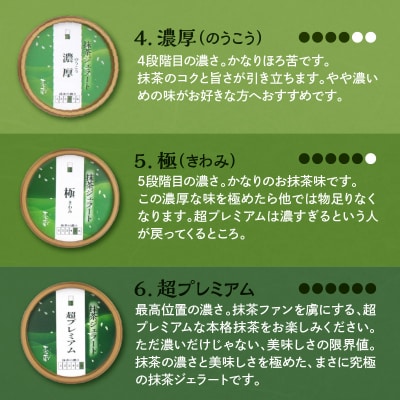 お茶屋のプレミアム 抹茶 ジェラート 6個 詰合せ ( 1個 100ml )