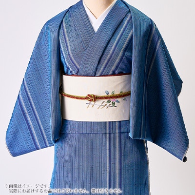 【牛首紬】先染縞着尺(お仕立て上がり)