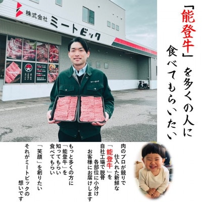 能登牛モモ　(しゃぶしゃぶ/すき焼き)　1kg(500g×2パック)