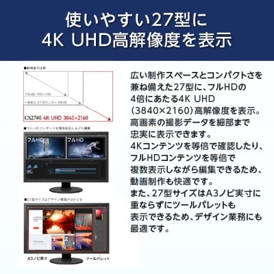 EIZO 27型4Kカラーマネージメント液晶モニター ColorEdge CS2740