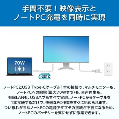 EIZO USB-C入出力・LAN搭載27型液晶モニター FlexScan EV2795 ブラック
