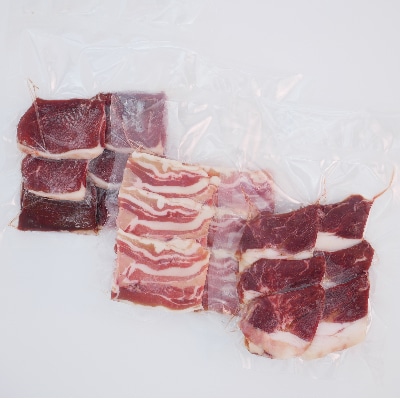 熊・鹿・猪ジビエ三種食べ比べ焼肉セット【合計210g】旅館のプロの料理人の無添加手作り焼肉たれ2種付