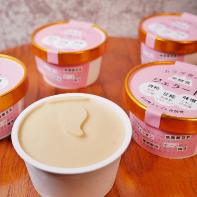 カラダ思いな発酵食ジェラート【6個】白砂糖不使用!甘糀・酒粕・自家製みそ使用の無添加ヴィーガンアイス