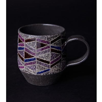 陶芸作家　高森絢子作　彩黒器　ーマグカップー