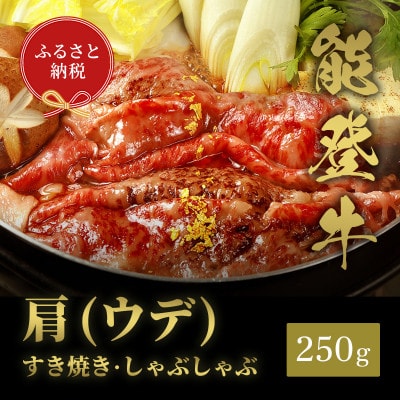 【和牛セレブ】能登牛 牛肩(うで) すき焼き・しゃぶしゃぶ 250g