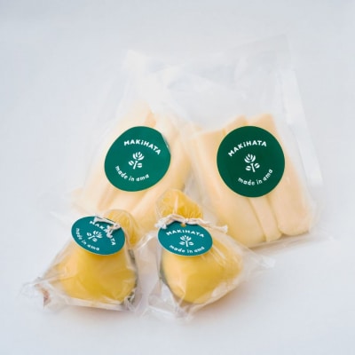 まきはた牛乳工房 チーズ 2種詰め合わせセット (カチョカヴァロ100g×2個 ストリングチーズ10