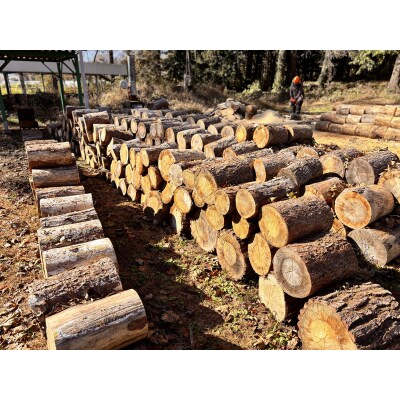 信州産　松の薪　約100キロ(20キロ×5箱)　薪長35センチ