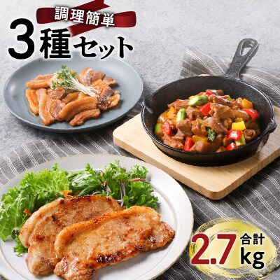 【ナンチクファクトリー】簡単調理!3種セット 計2.7kg(B)　K073-003