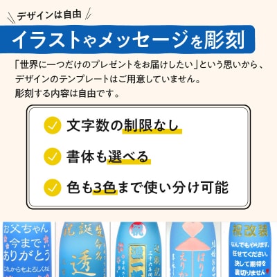 メッセージ焼酎「七窪1800ml」(片面文字彫り)　K155-001