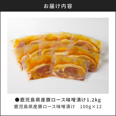 【ナンチクファクトリー】鹿児島県産豚ロース味噌漬け1.2kg(D) K073-005
