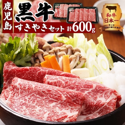 鹿児島黒牛すきやきセット 計600g(D-101)　K127-004