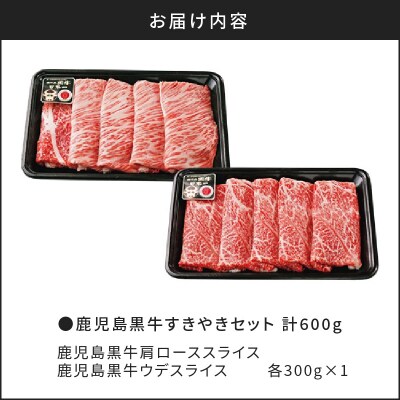 鹿児島黒牛すきやきセット 計600g(D-101)　K127-004
