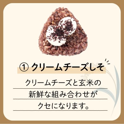 【7営業日以内に発送】冷凍玄米おむすび 5個入り(1)クリームチーズしそ K182-005_01