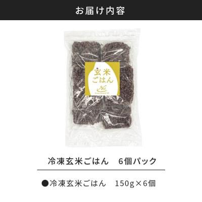 【7営業日以内に発送】冷凍玄米ごはん 6個パック　K182-002
