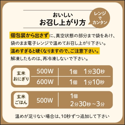 【7営業日以内に発送】冷凍玄米おむすび・玄米ごはんセット　K182-003