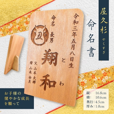 屋久杉 命名書　K042-003