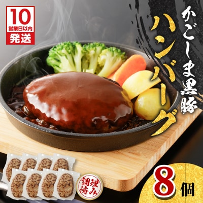 【10営業日以内に発送】鹿児島黒豚ハンバーグ 8個入り　K091-010