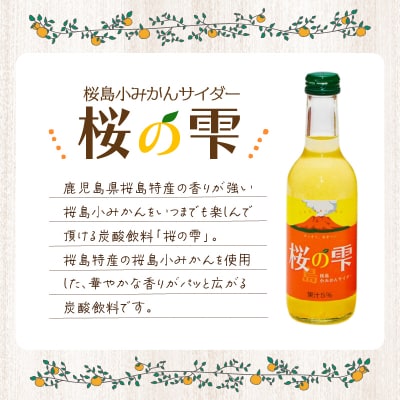 桜島小みかんサイダー「桜の雫」10本　K247-002