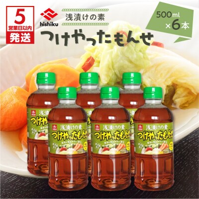 【5営業日以内に発送】浅漬けの素 つけやったもんせ 500ml×6本セット　K026-013
