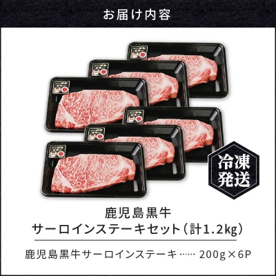 鹿児島黒牛サーロインステーキセット(計1.2kg)　K127-011