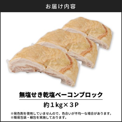 無塩せき乾塩ベーコンブロック　計約3kg　K161-020_03