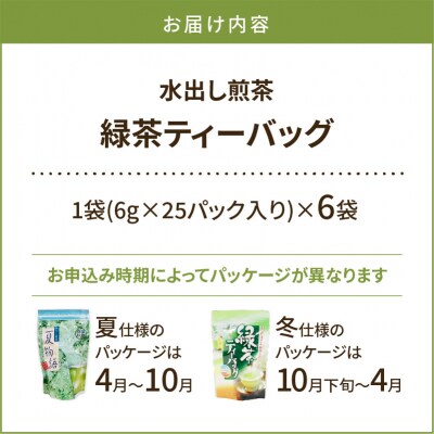 【5営業日以内に発送】【期間限定】水出し煎茶 緑茶ティーバッグ 6袋　K111-039_03