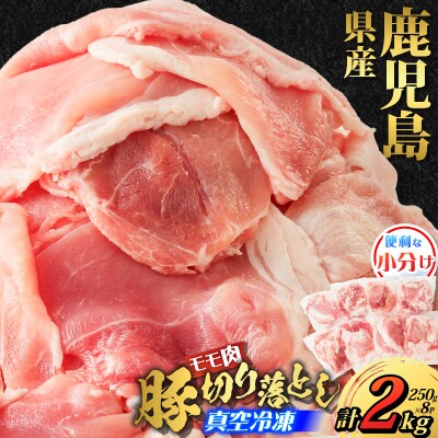 鹿児島県産 豚切り落とし 250g×8パック 計2kg　K151-003