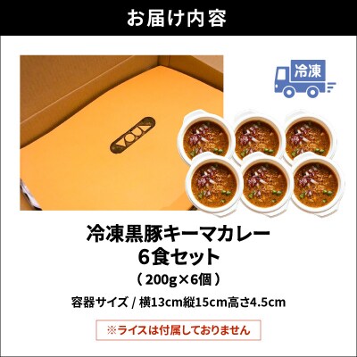 冷凍黒豚キーマカレー6食セット　K315-001