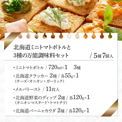 北海道ミニトマトボトルと3種の万能調味料セット(DCMT-07)