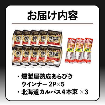 燻製屋熟成あらびきウインナー・ソーセージセットA【丸大食品】