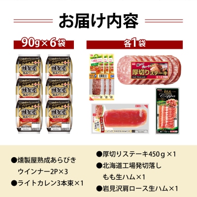 燻製屋熟成あらびきウインナー・ソーセージ・生ハム詰め合わせA【丸大食品】